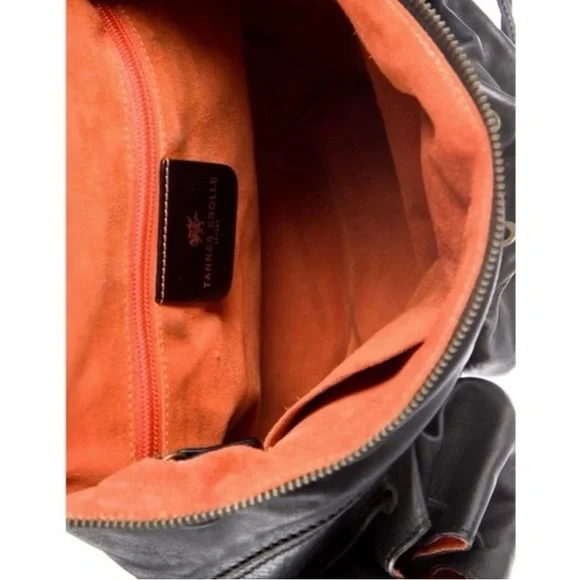 TANNER KROLL LEATHER LUXE BLACK SHOULDER/ BUCKET BAG- stunning! NWOT.